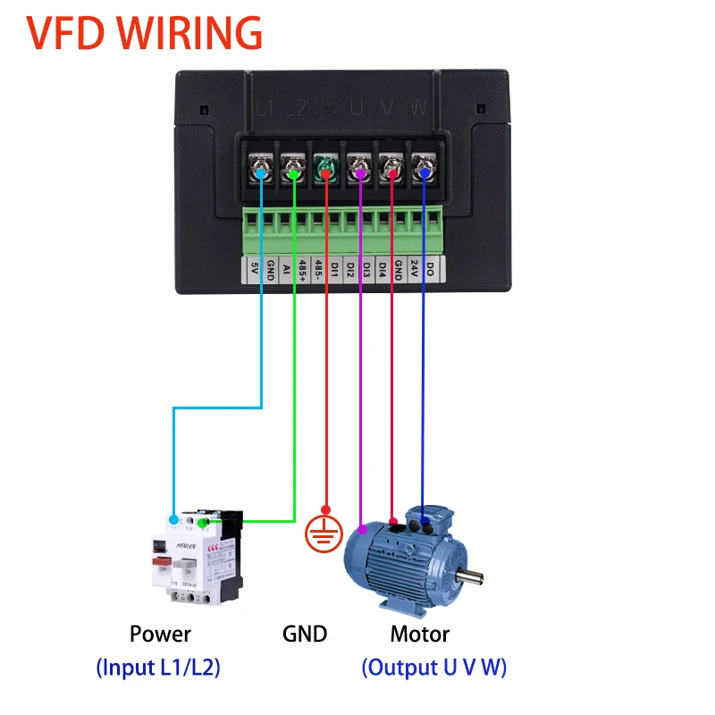 220V 0.2KW 0.4KW 0.75KW ingresso monofase e convertitore di frequenza con uscita trifase Inverter di frequenza con azionamento a velocità regolabile