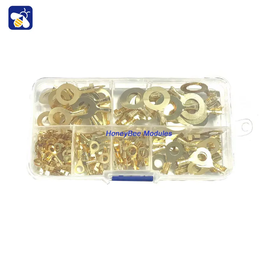 150PCS Pure copper O-ring lugs Ring terminals Round bare terminals Open copper terminals Wiring loom