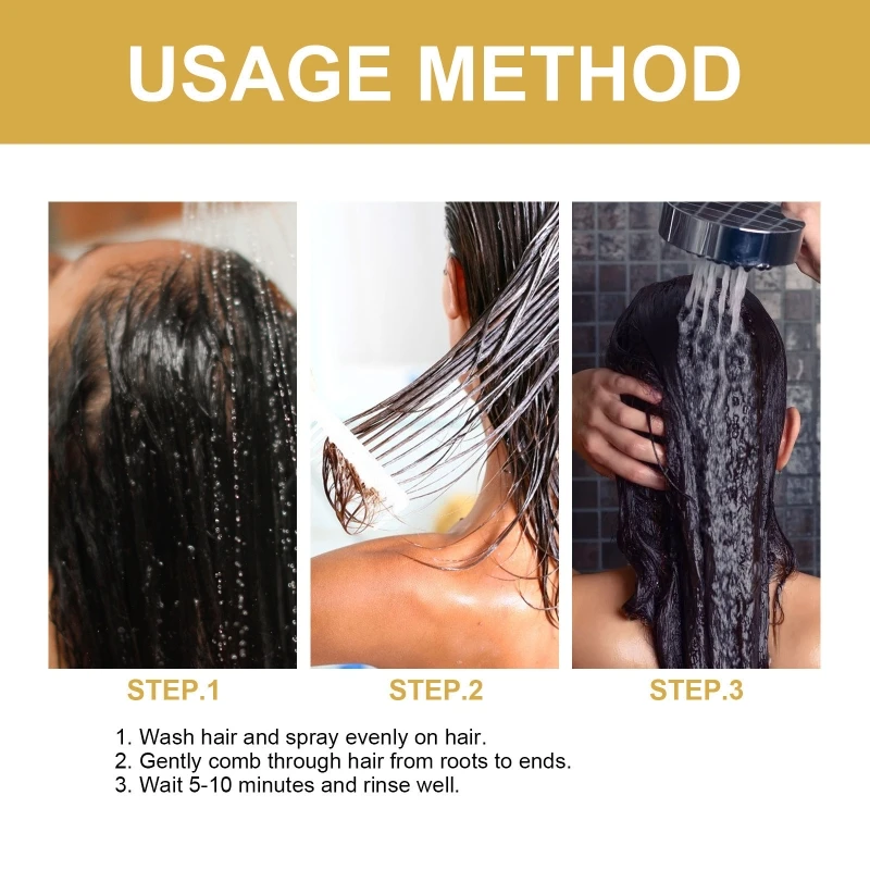 Repara tu cabello con para cabello larga duración, acabado y brillante para mujeres