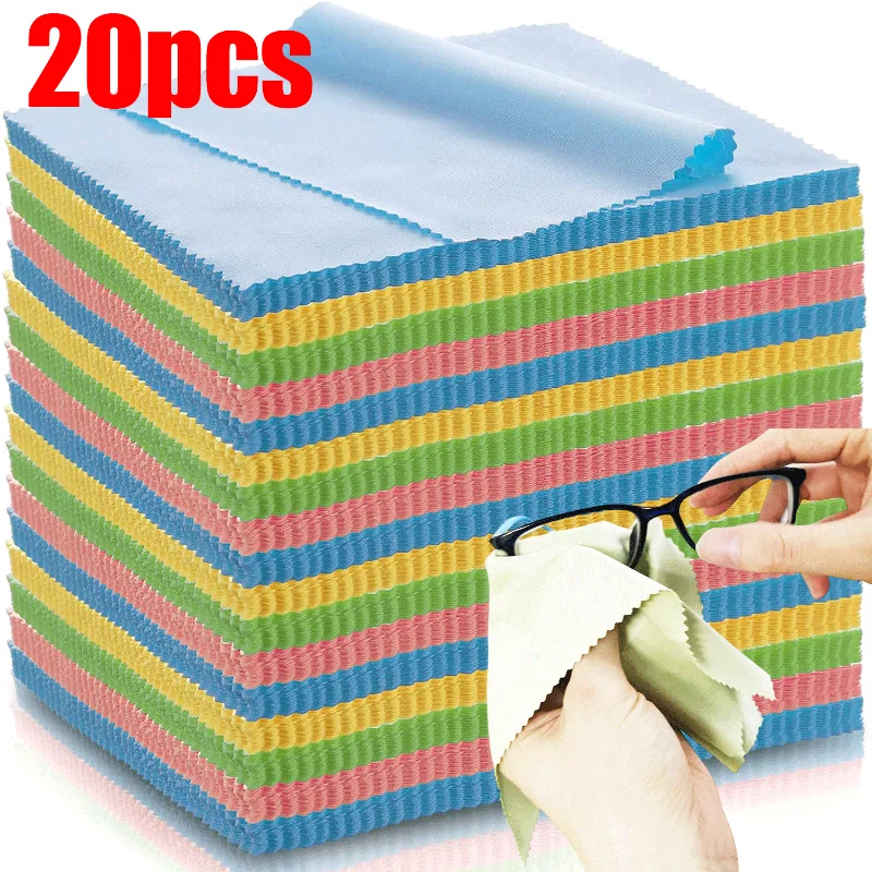 

2/20pcs High Quality Chamois Glasses Cleaner Microfiber Cleaning Cloth Glasses Cloth Len Phone Screen Cleaning Wipes Wholesale