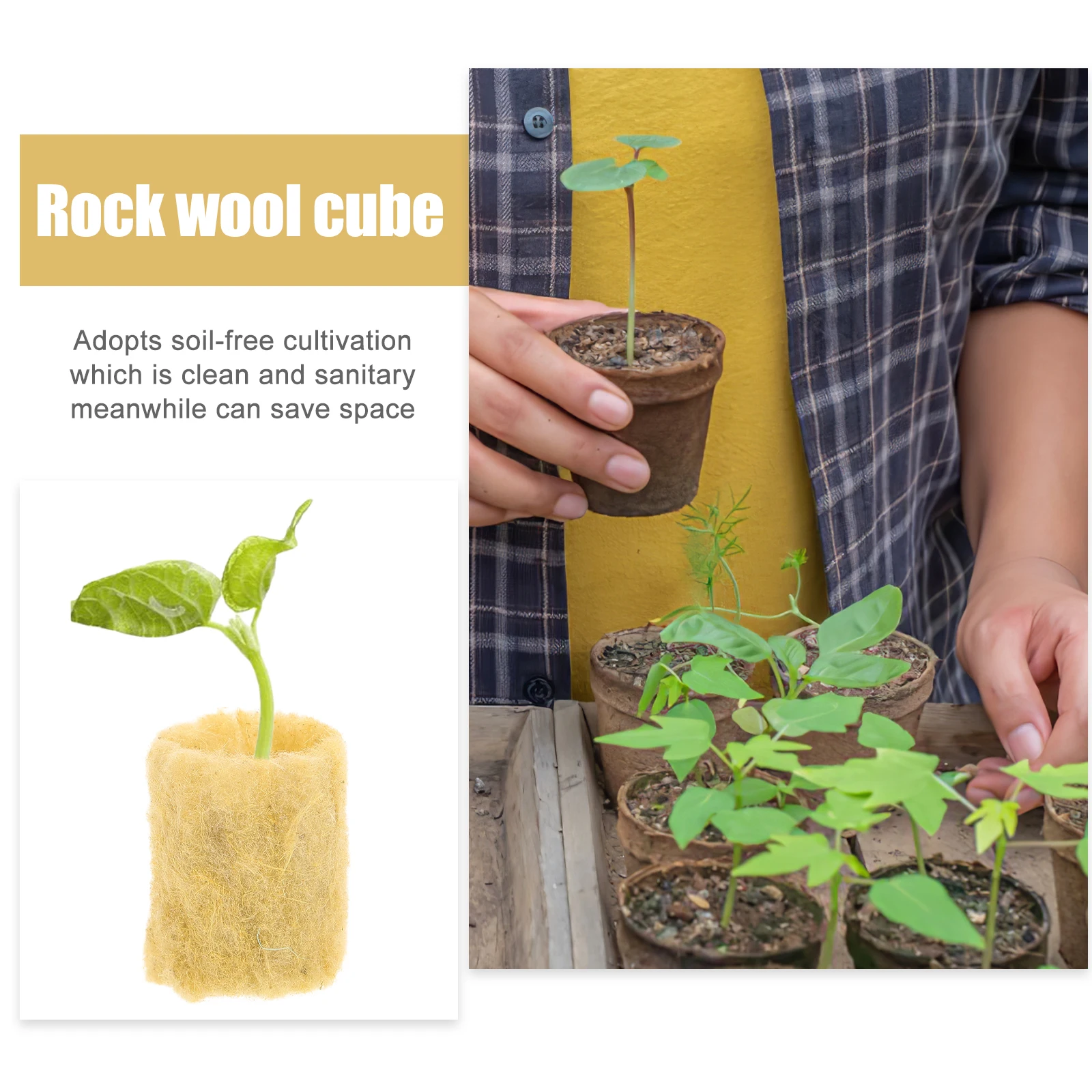 

100 Pcs Indoor Block Plants Grow Starter Cubes Plugs Nutrient Blocks for