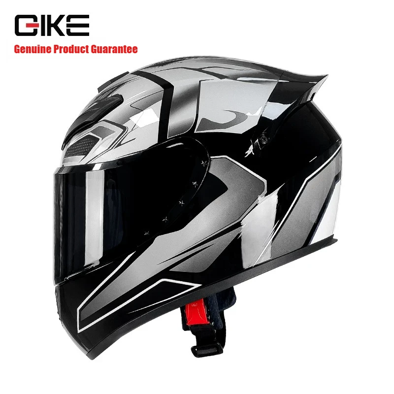 QIKE Motorcycle Helmet 3C Certification for Men's and Women's Winter Safety, Four Season Knight Riding, Motorcycle Full Helmet