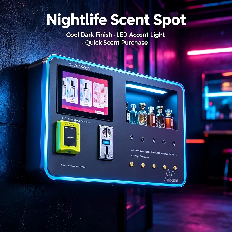 Weatherproof Perfume Spray Vending Machine Rainproof Casing for Outdoor Garden Plaza Walkway