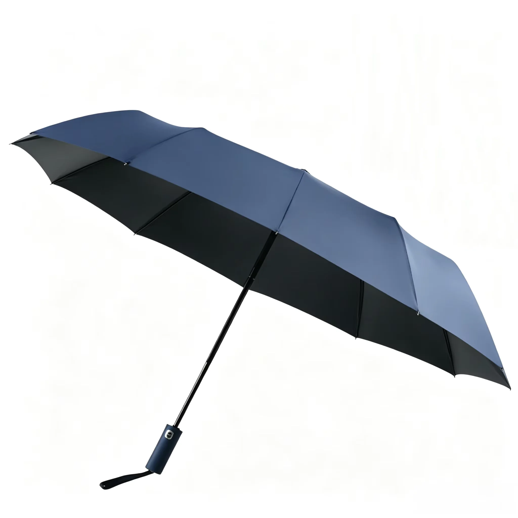 12 Bone Double Bones Black Glue Fully Automatic Umbrella, Rain & Sun Dual Use Three Fold, Sturdy Keel, UV Protection image 3