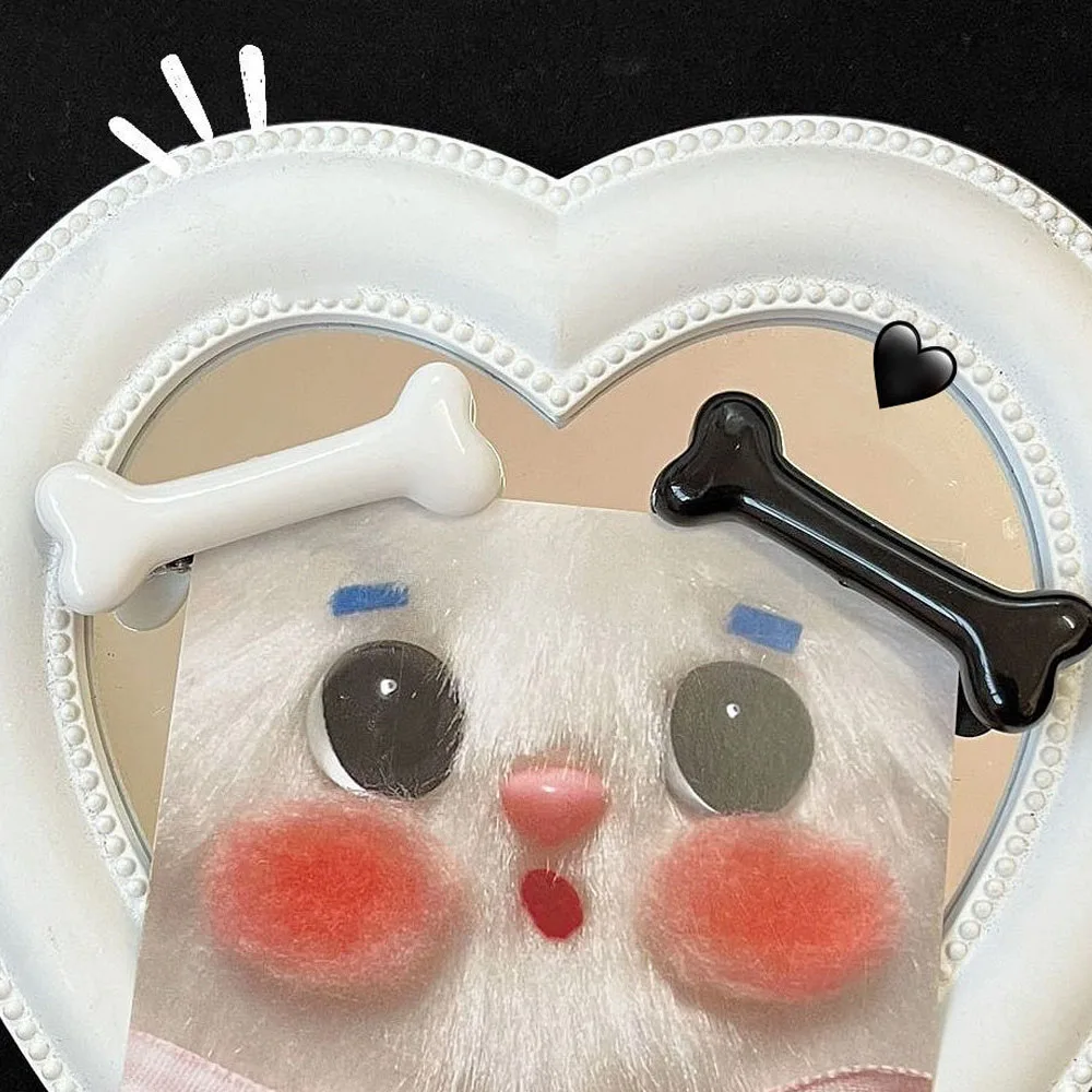 White Bone Hair Clip Cute Cartoon Bobby Pin Y2K Fashion Hair Volume Clip Small Hairpins Barrettes Creative Hair Accessories 2026