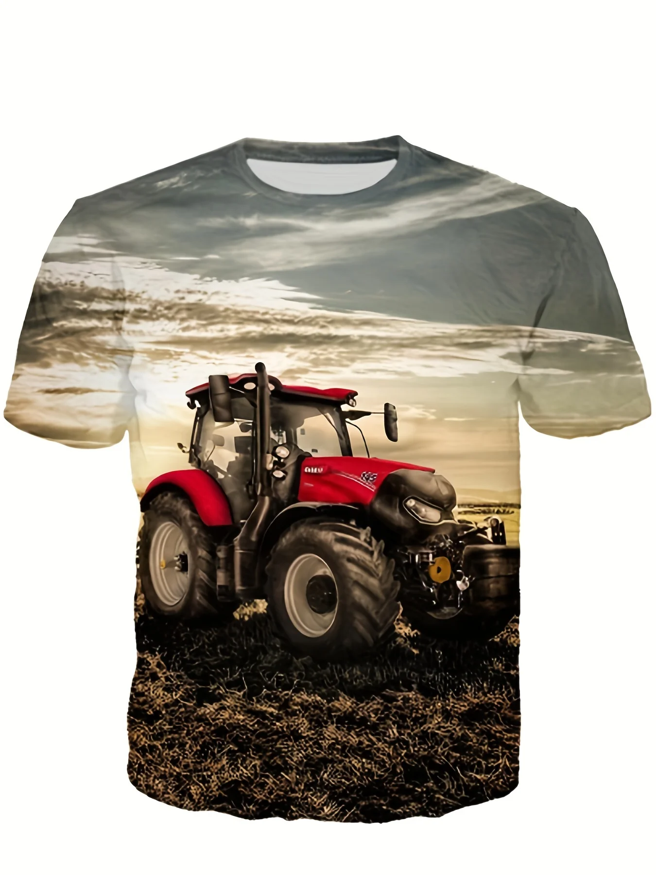 Kids Truck Tractors 3D Printing T-shirt Boy Clothes Baby Girls Tops Car Tractor Short Sleeve Children Shirt Summer Boys T-shirts