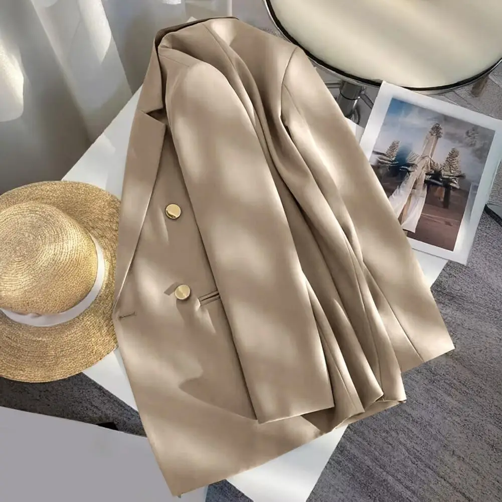 2025 Fashion Ladies Blazer Women Coat Spring Autumn Black Khaki Long Sleeve Female Business Work Wear Formal Jacket Outerwear