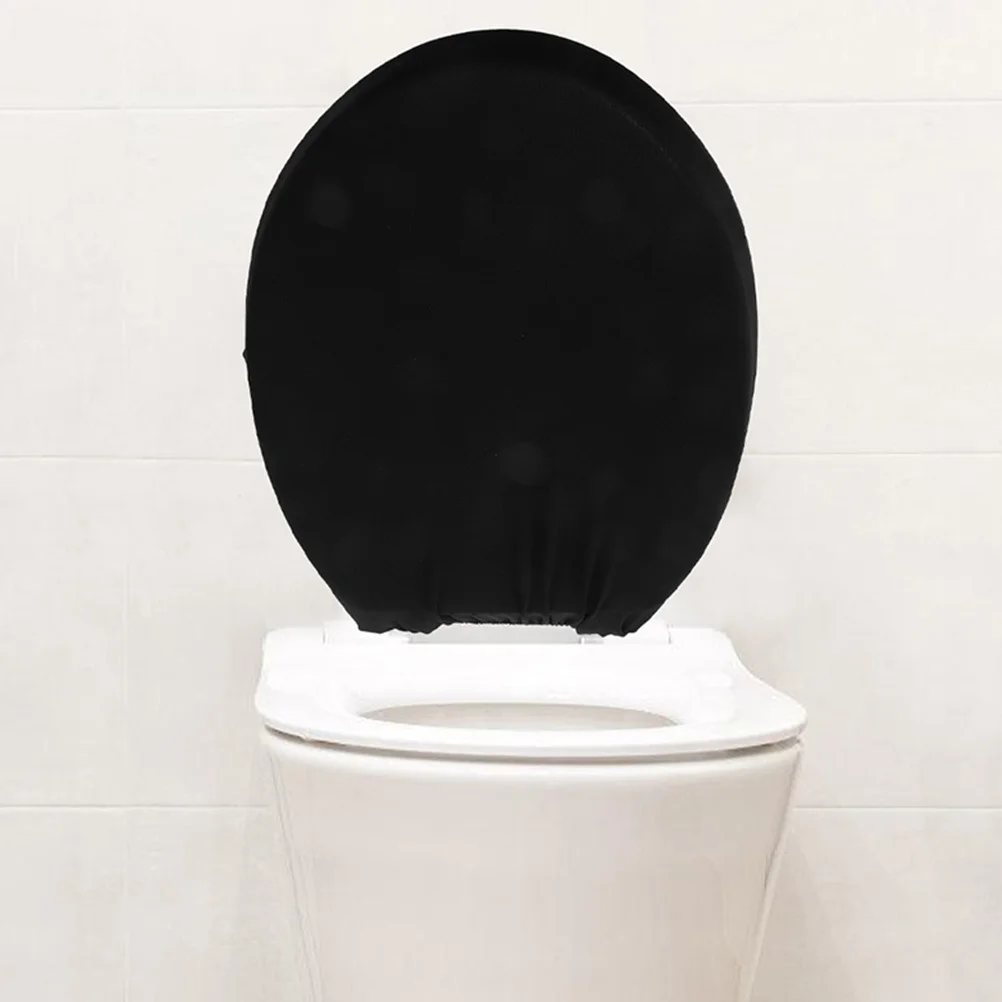 

Toilet Tank Lid Cover Universal Washable Polyester Dustproof Toilet Seat Protector Elastic Bottom Bathroom Decor Accessory