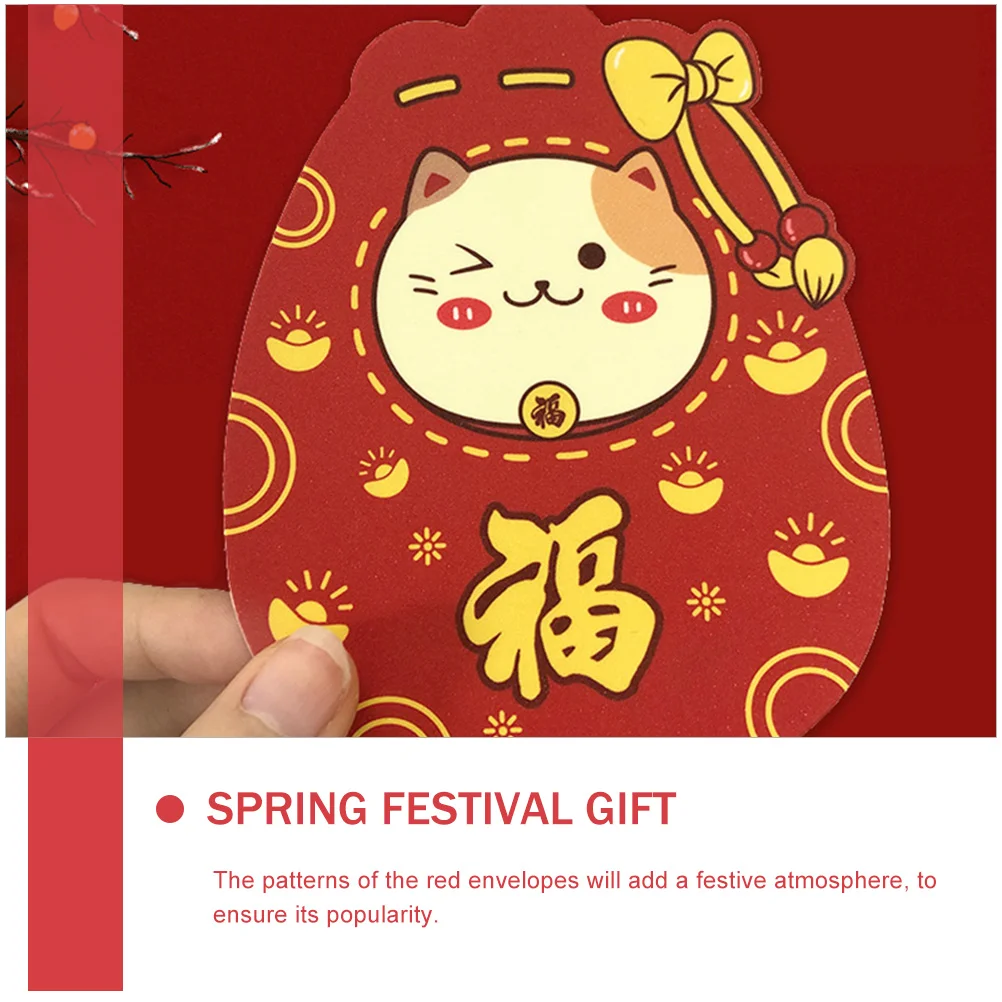 24 Pcs Folding Bronzing Red Envelope Chinese Hongbao New Year Money Bag for Gift Pockets Big Luck