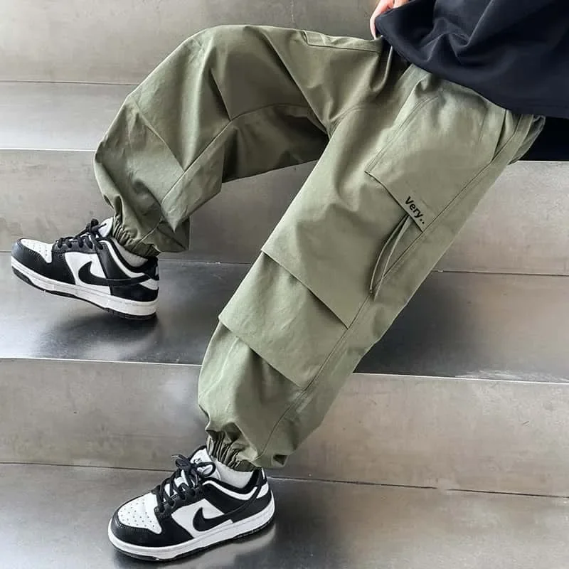 

Boys' Autumn Sport Pants New Hot Sale Of The Season Medium Large Children's Spring Autumn Style Streetwear Long Trousers Workwea