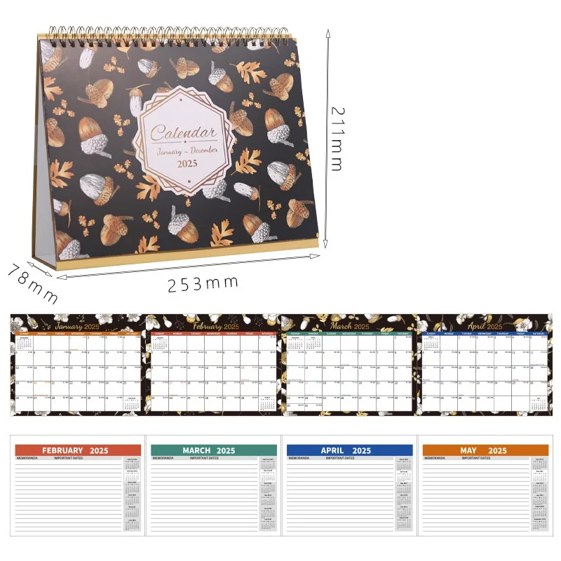 2025 Years Large Desk English Calendar Monthly Schedule Desktop Calendar For Home Office To Do List Planner Supplies