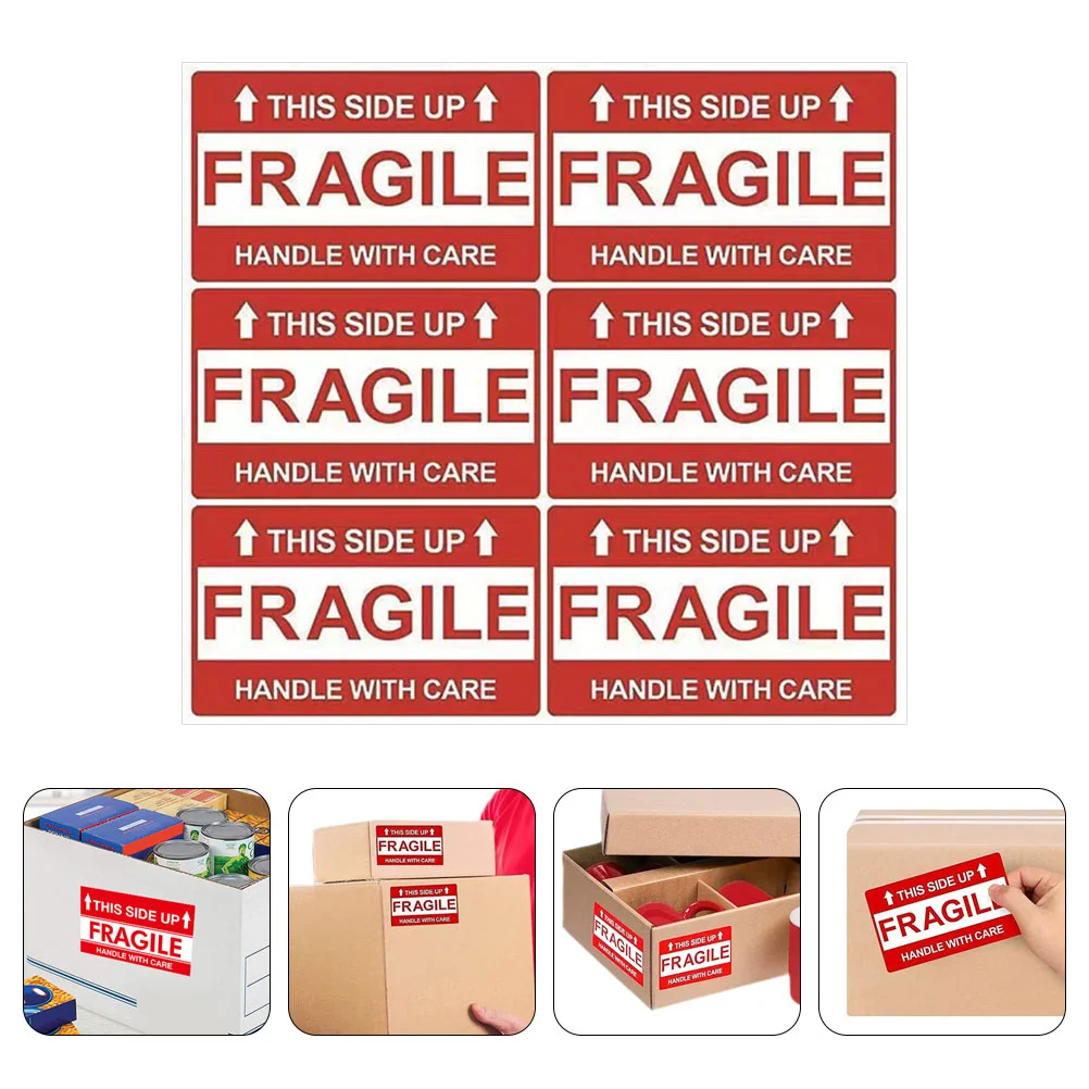 8 Sheets  Self-adhesive Shipping Stickers Fragile Stickers for Shipping Caution Packaging Stickers Supplies