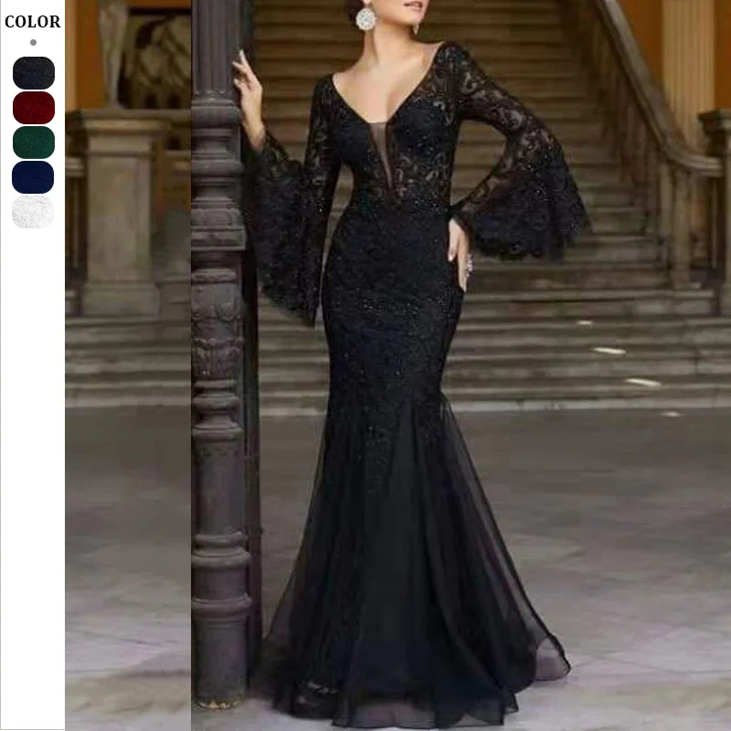 

2025 New Elegant Slim-fitting Fishtail Long Dress