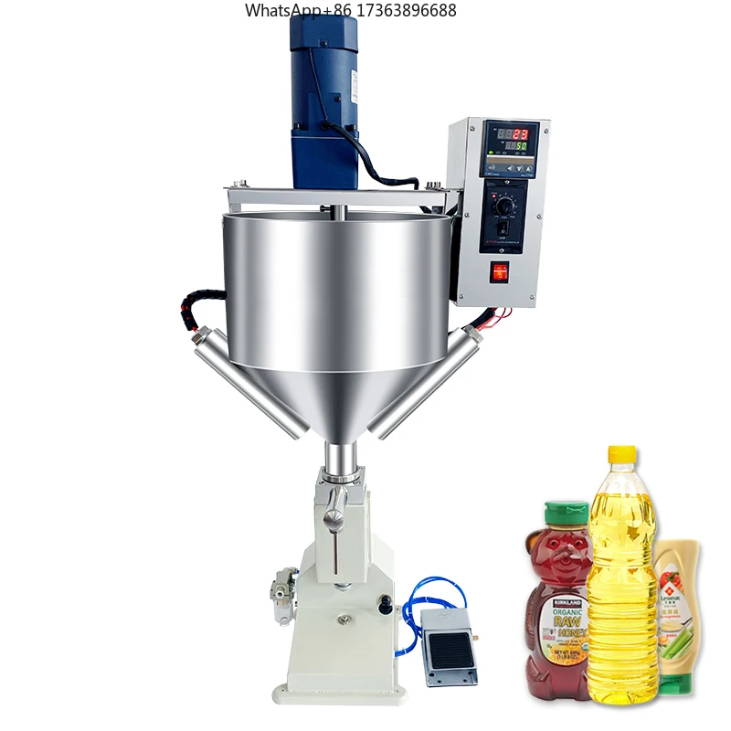 

YK A02-H Factory Price Honey Chocolate Ketchup Jam Butter Filling Machine with Mixing and Heating