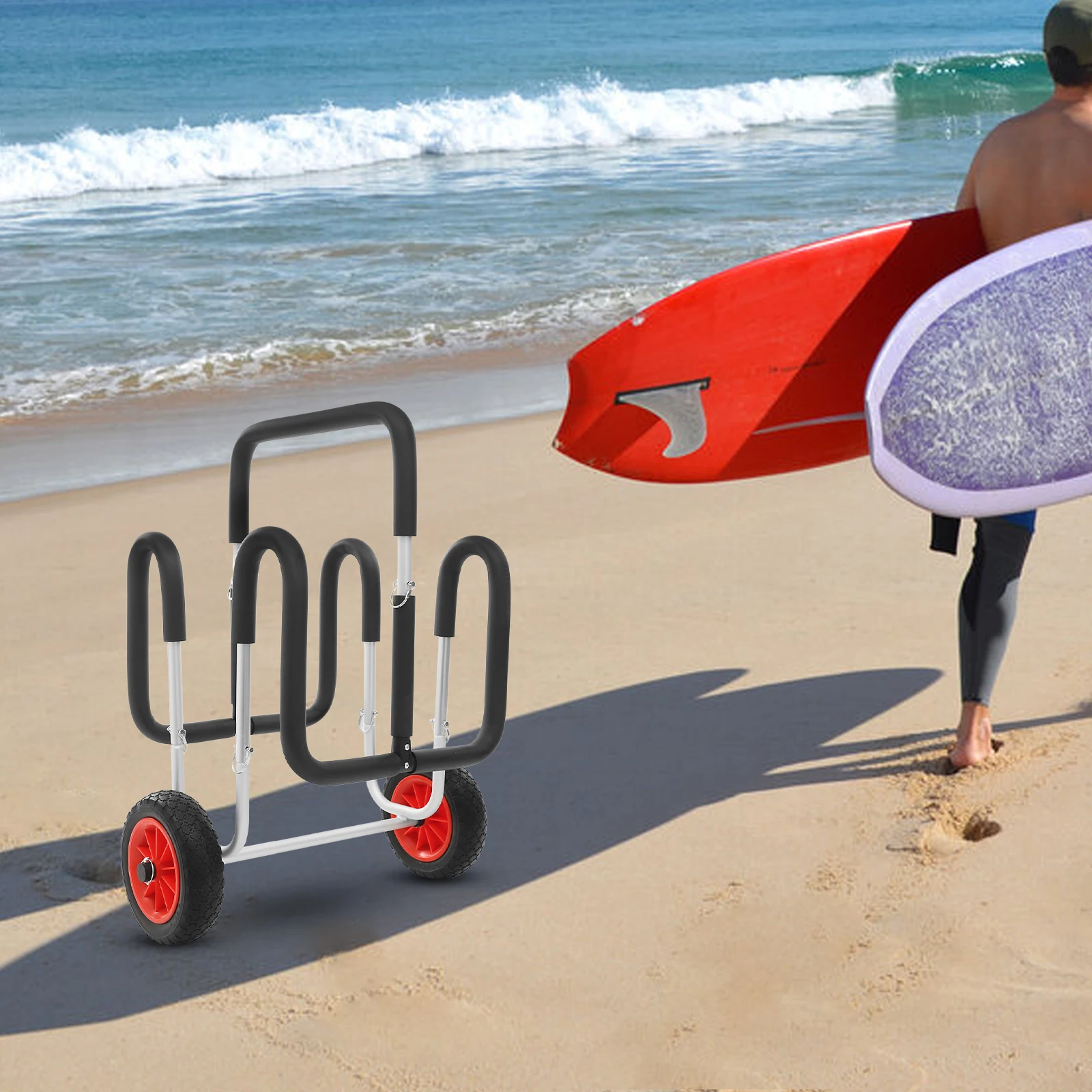 

Kayak Transport Trolley Stand Up Paddle Surfboard Trolley 176lbs Load Capacity for a Garage, Boathouse, Shed, or Dock
