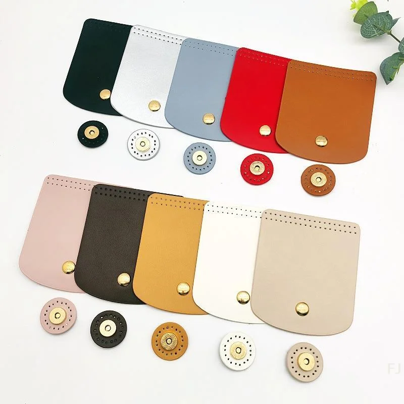 [YU]Bag Flap Cover Women's Crochet Bag Accessories DIY PU Leather Flap Material Crochet Handbag Bag Parts For Knitted Bag