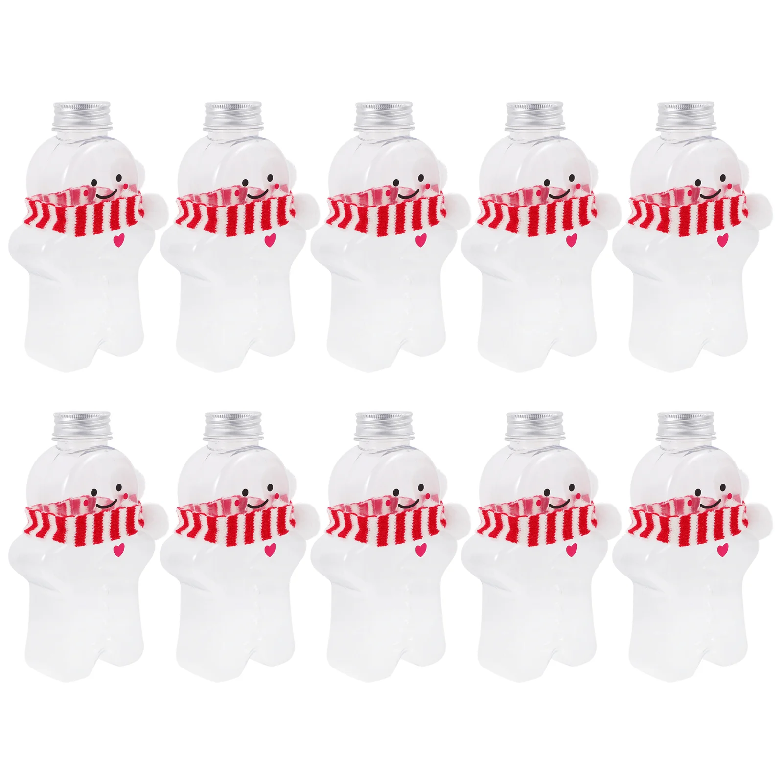 

10 Sets Candy Jar Christmas Drink Bottle Adorable Juice Bottles Drinks Portable Jars Drinking with Caps Wrapping