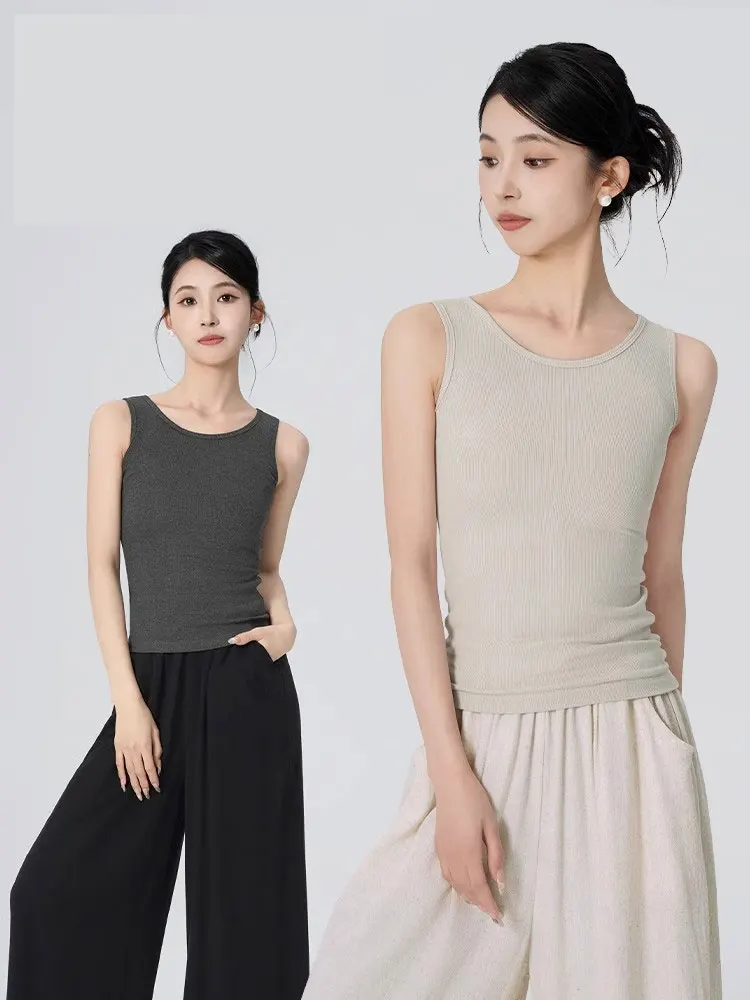 レディース ストレッチ ダンス ベスト コンテンポラリー ダンス トップ 女性用、練習用ダンスウェア、バレエ ヨガ トレーニング用ノースリーブ レオタード