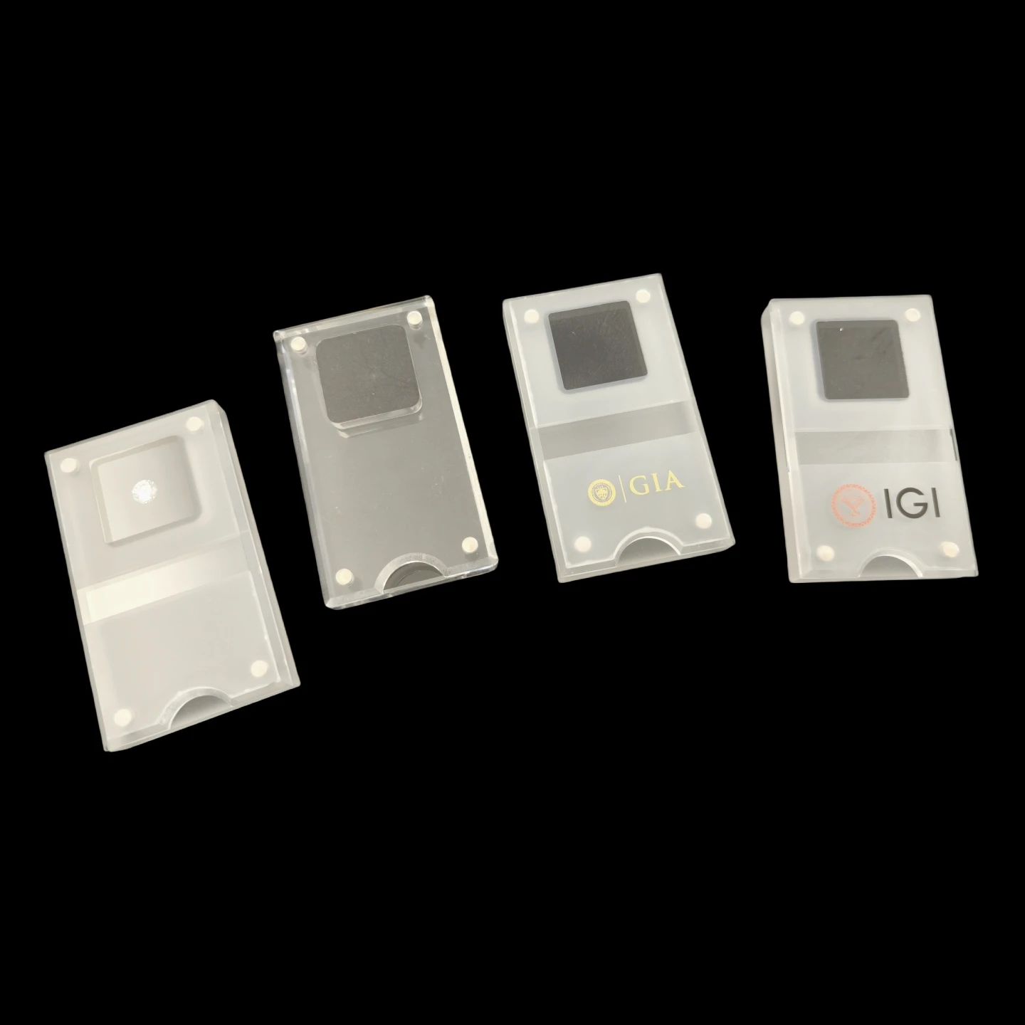 GIA فضفاض الماس تخزين صندوق عرض صينية IGI الاكريليك جوهرة عرض حالة الأحجار الكريمة القياسية متجر المجوهرات صندوق منظم المعرض