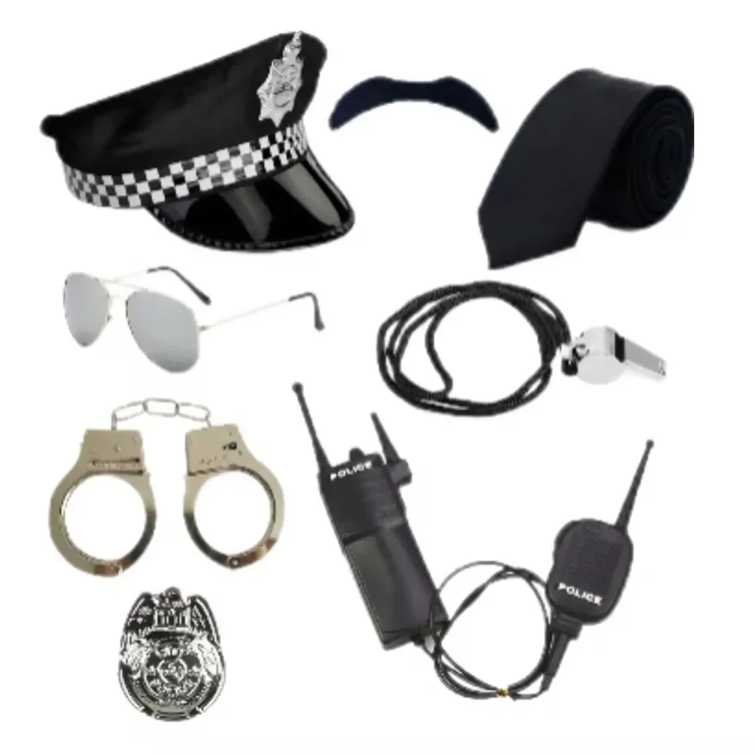 PESENAR Police Officer Role Play Costume Accessories Set for Adults TeensHalloween Party Dress Up