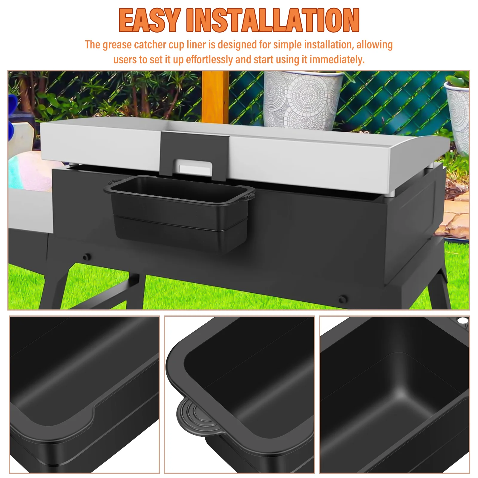 

2 Pcs Oil Junction Box Lining Grease Tray for Gas Grill Cup Liner Dust-proof Catcher Accessory Silica Gel