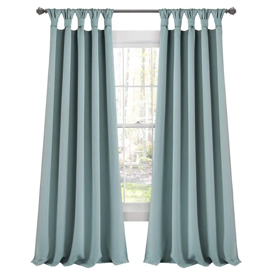 

Парные шторы для затемнения комнаты с утепленными узловатыми креплениями, 52 дюйма (132 см) x 84 дюйма (213 см), синие, для гостиной и спальни