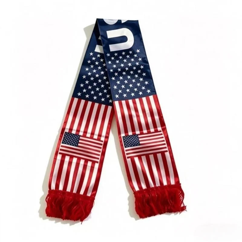 American Flag Scarf/football Scarf Is Perfect for Sports Events and Parties Showing Off Your Enthusiasm Made From Soft Fabric