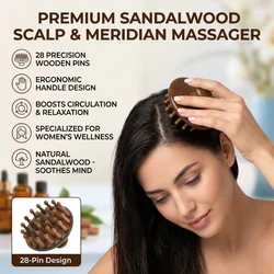 75X75X60mm Wooden Mushroom Shape Disc Massage Comb Head Massage Comb Wide Tooth Dry and Wet Hair Shampoo Brush Scalp Care Brush