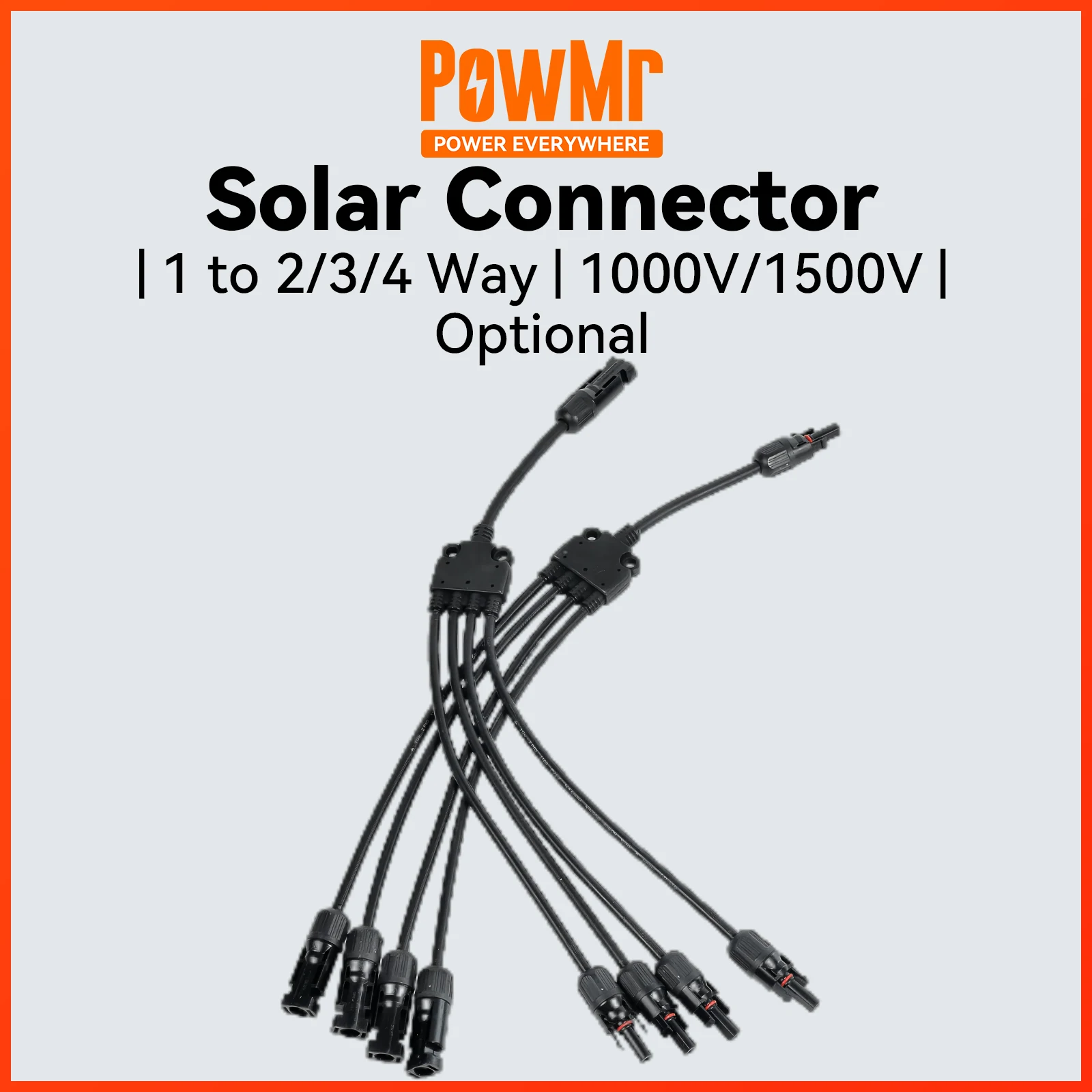 Y Branch Solar Panel Connector Solar Panel Parallel Series Connectors 1 to 2/3/4 Solar Panel Splitter 1 to 2 way 3 way 4 way