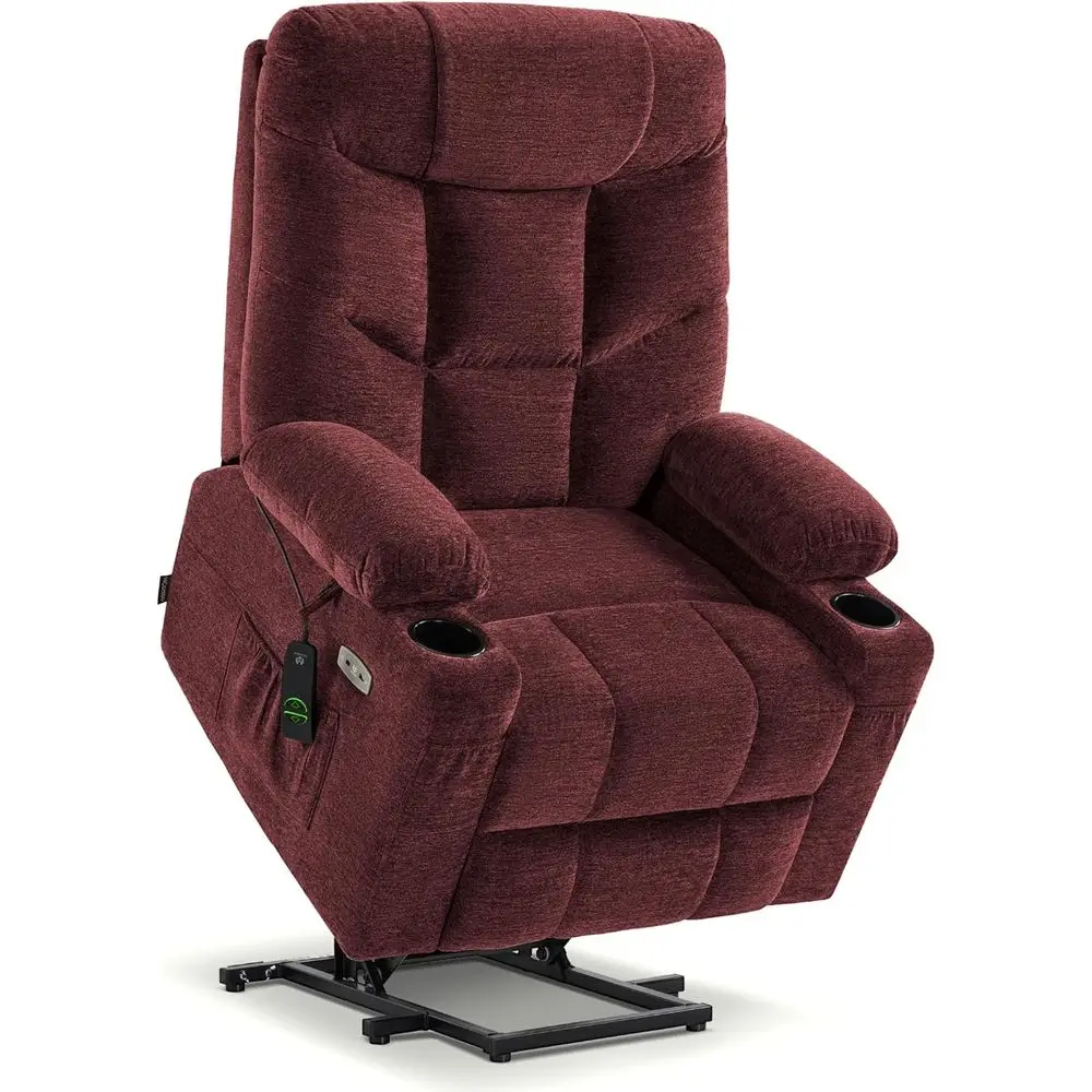 

Power Lit Recliner Chair with Extended ootrest or Elderly People, abric 7283 (Bury, Large)