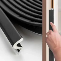 60 Feet Weather Stripping Door Seal Exterior Weather Strip for Window V-Shaped Foam Kerf Garage Door Gap Blocker Soundproof Home Improvement Easy to Install 4