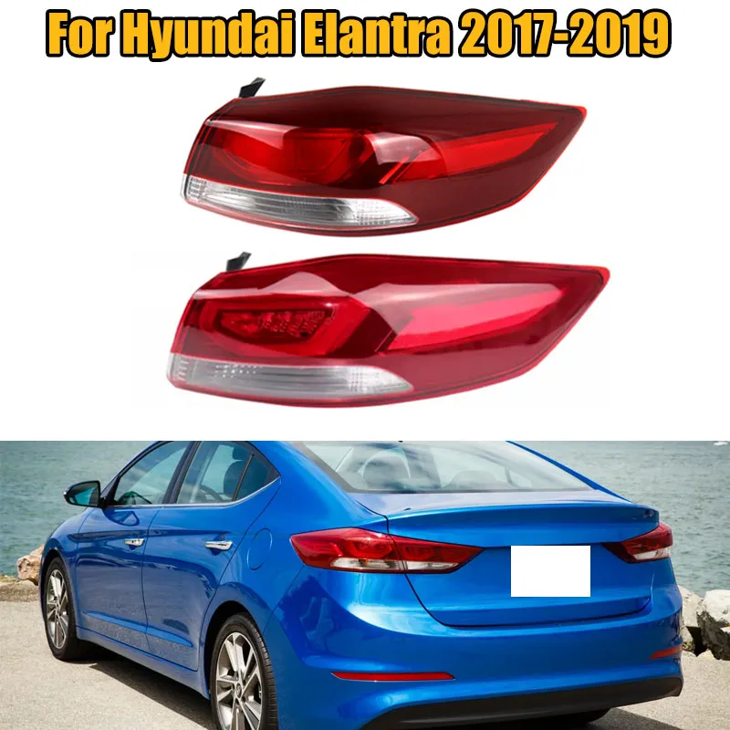 For Hyundai Elantra 2017 2018 2019 Outer Rear Bumper Tail Light Brake Stop Reverse Lamp Taillight Taillamp Car Accessories