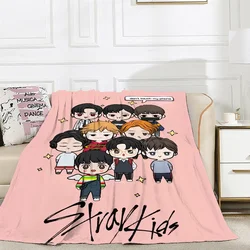 Stray Kids Thick Blanket for Winter Warm Winter Blankets for Sofa Bed Throw Home Interior Beach Towel Fleece Blanket Large Knee