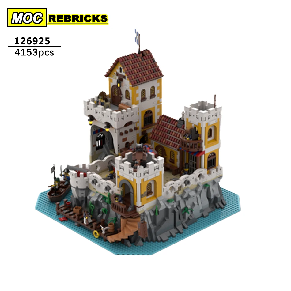 Street View Architecture Series Medieval Castle MOC-126925 Building Block DIY Model Collection Experts Education Brick Toys Gift