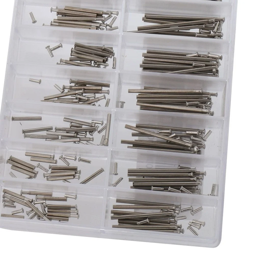 Professional Metal Spring Bars Pins Rivet Ends for Watch Band Clasps Friction Pressure Tubes Seven to Twenty Six