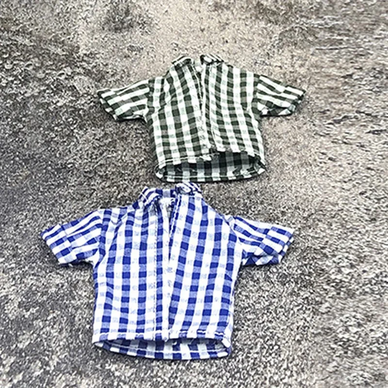 1/12 Scale Plaid Shirt Male Soldier Long Sleeve Short Sleeve Clothes for 6in Action Figure Toys Accessories