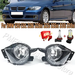 PMFC Car Fog Light Front Bumper Fog Lamp Assembly For BMW E90 E91 328i 328xi 325i 325xi 330i 330xi 2005 2006-2008 63176948374