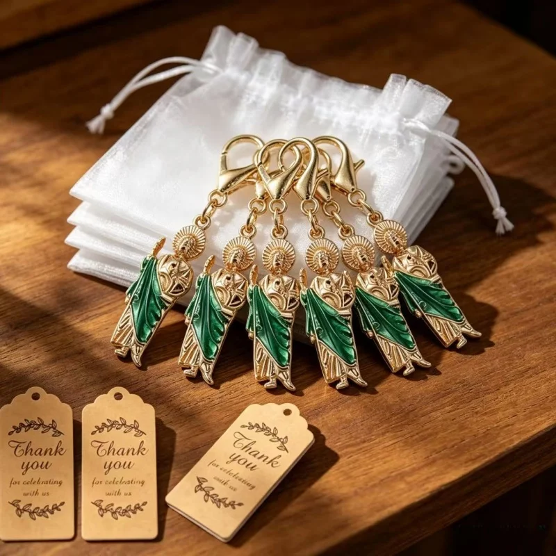 15set St. Jude Religious Gift Party Keychain Gift Pack,Eucharist Gift Keychain, Baptism Shower Party Decorative Keychain