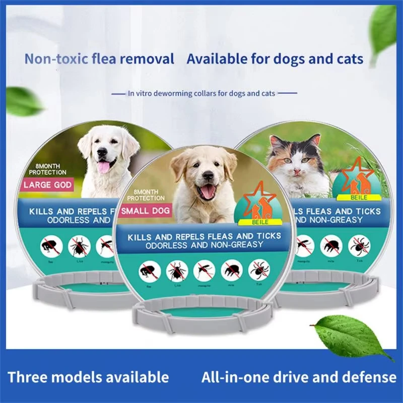 1Pc Pet Flea And Tick Collar  Dogs Cats Adjustable Prevention Pet Collar Pest Anti-mosquito Insect Repellent Puppy Supplies Flea