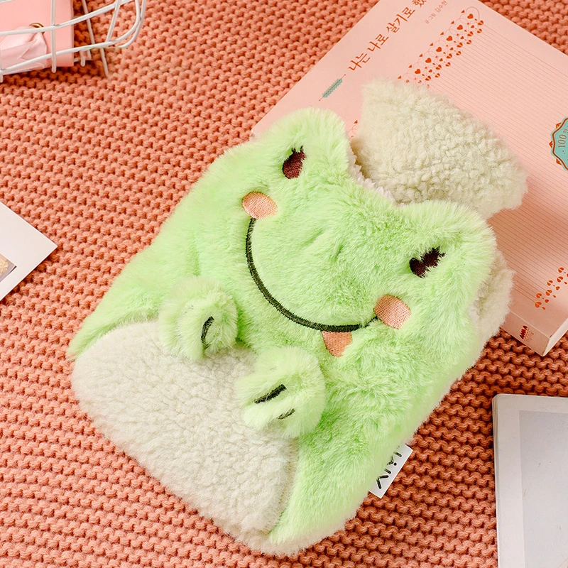 New Cartoon Hot Water Bottle Soft Plush Cover Hot Water Bag For Warming Wrists And Feet Menstruation Hot Compress Hot Water Bag