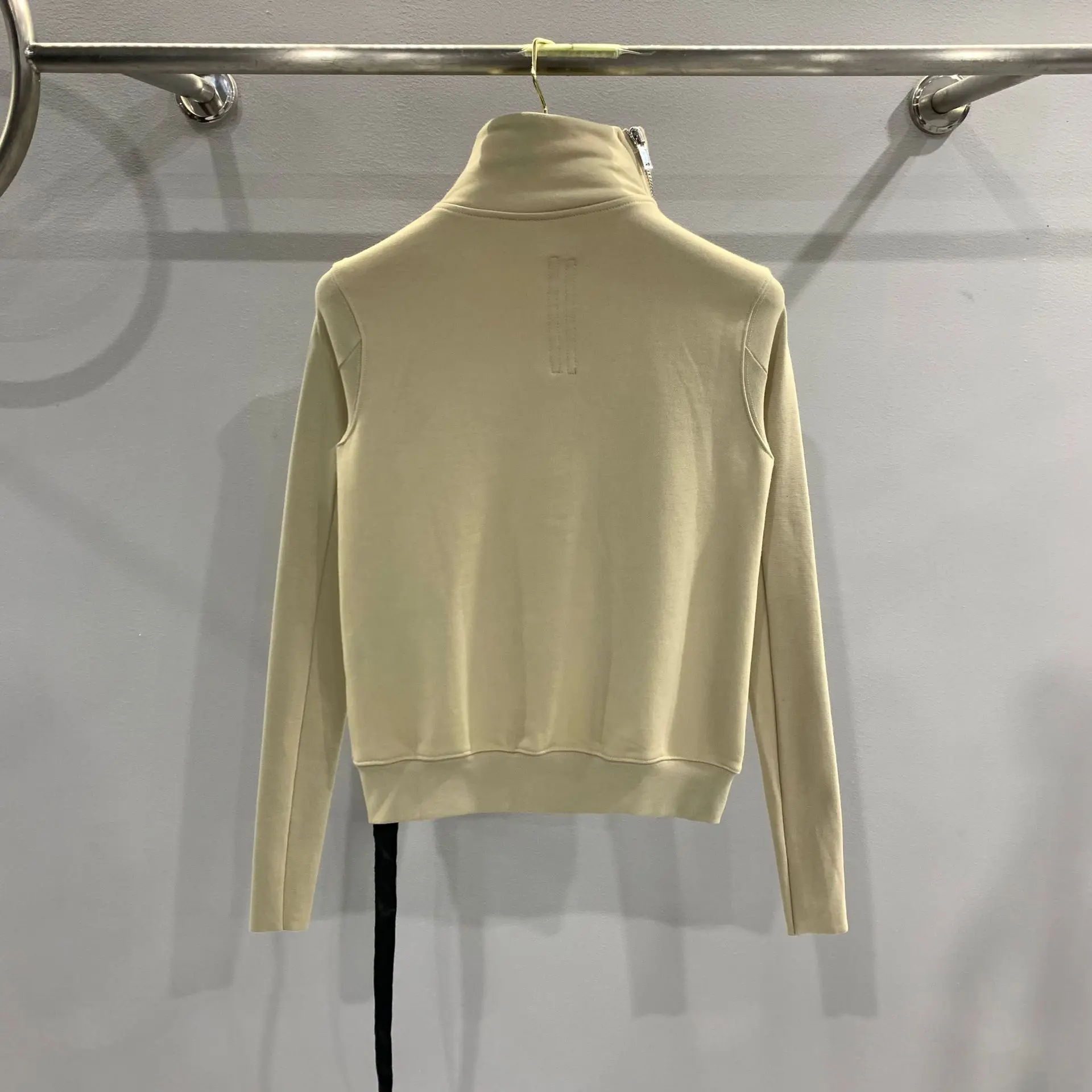 أعلى جودة الظلام نمط عالية الرقبة القطن البلوز سترة المرأة عارضة الأزياء الستر الإناث أعلى جودة هوديس #4