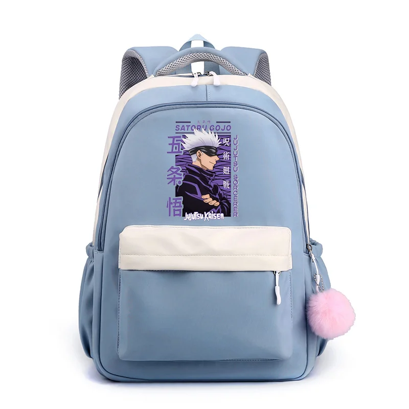 Tas punggung Anime Satoru Gojo keren tas sekolah kualitas tinggi mode remaja tas ransel Gojo tas punggung Anime lucu