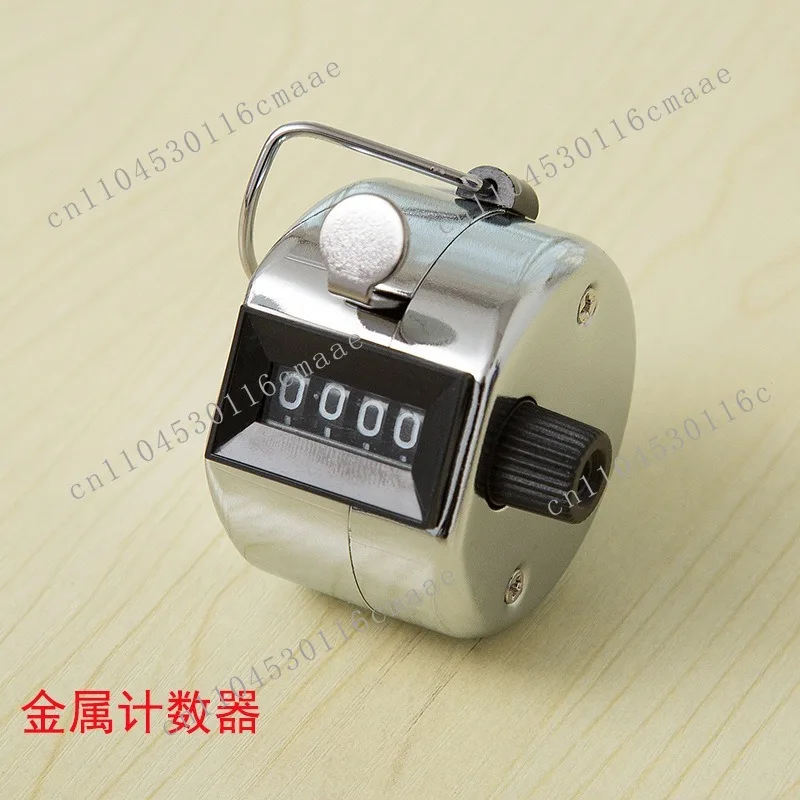 Metal Pure Mechanical Counter Pointer Student Movement Count 4-digit Hand Counter