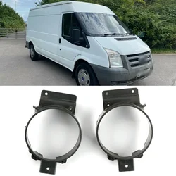 2 peças suporte de luz de neblina dianteira para Ford TRANSIT 2006-2014 1387138 / 1387139   Acessórios exteriores automotivos pretos dos exaustores da lâmpada do ABS