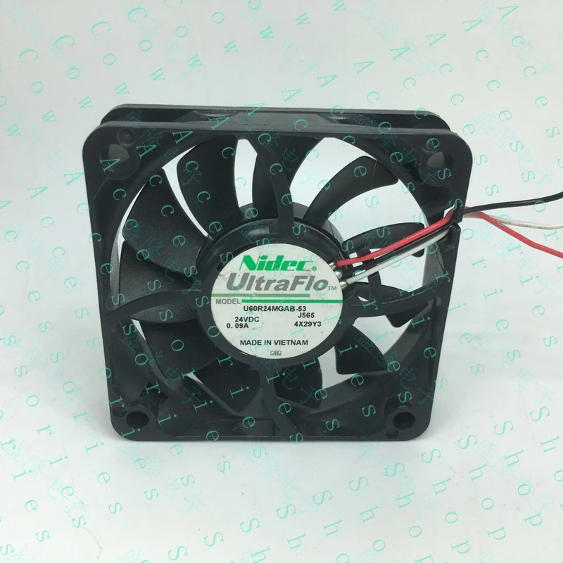 

PP+ FOR NIDEC U60R24MGAB-53 DC24V 0.09A 60x60x15mm Dual Ball Bearing Quiet Cooling Fan