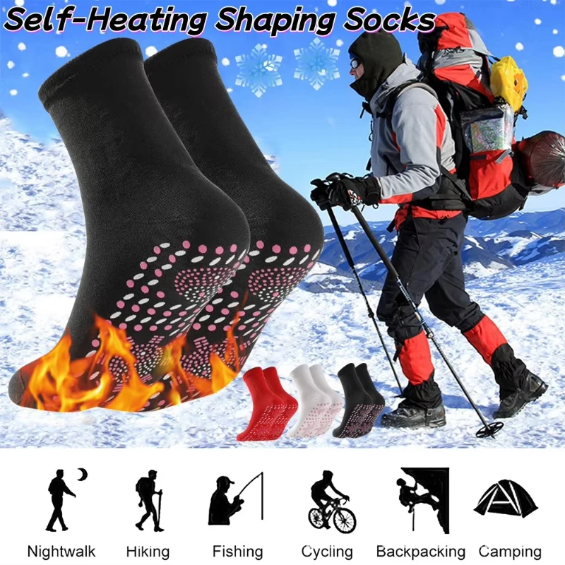 

1-6pair Self-heating Socks for Women Men Self Heated Socks Tour Magnetic Therapy Comfortable Winter Warm Massage Socks Pression