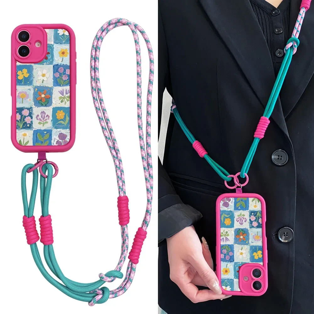 Cxd5Case ForSamsungA56 55 36 26 16 06 15 35 25 54 34 24 73 53 21 71 51 31 72 52 32 14 13 12 17 07 زهرة Crossbody غطاء الحبل