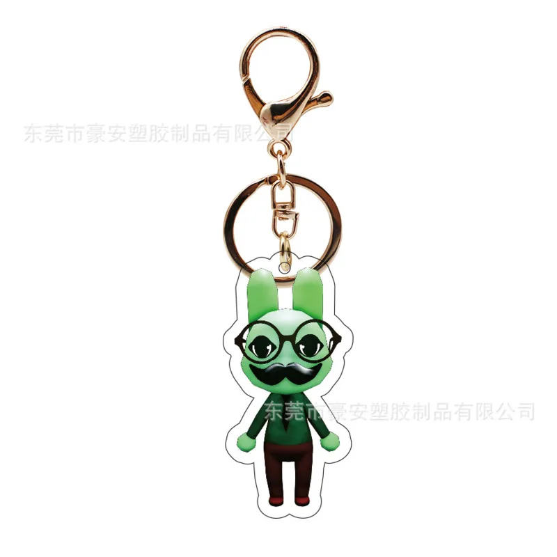 Animal Hospital Game Keychain Acrylic Cartoon Character Pendant Theme Bag Hanging Ornament Collectible Gift for Kids Gamers