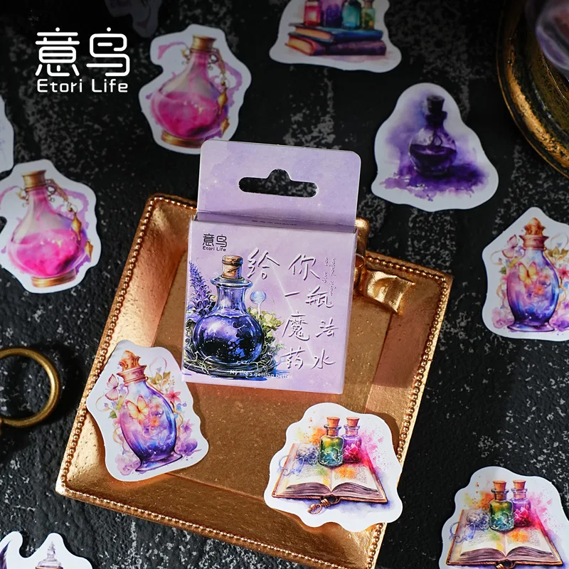 

Набор тематических наклеек «Бутылка волшебного зелья», 46 шт., для скрапбукинга, декора дневников, альбомов, конвертов и запечатывания