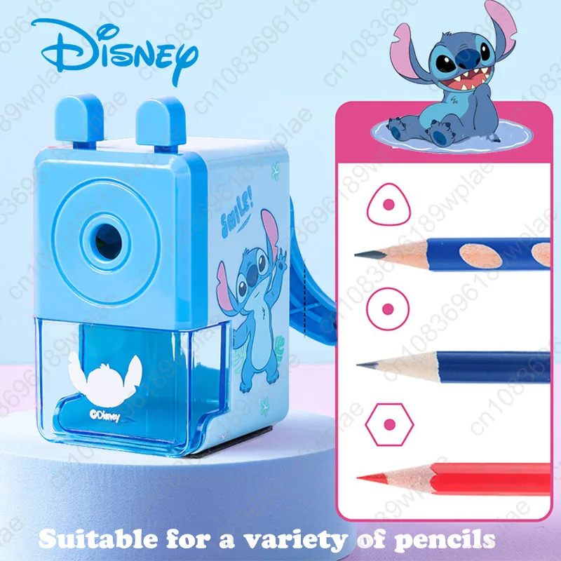 

Genuine Disney Stitch Rotary Pencil Sharpener Pencil Cutter Office School Table Sharperners Stationery Cute School Supplies Gift